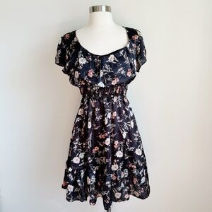 Altar'd State Floral Black Dress